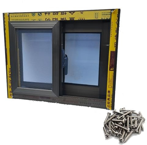 WLCGYD Fenster Window Kellerfenster Schiebefenster Schiebefenster Mit Oberlicht Für Schuppen, 30 40 50 60 70 80 90 100 cm Flügelfenster, Horizontale Ersatzfenster Für Den Haushalt(WxH 25x22'')