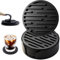 Ateweita Posavasos Juego, Redondo Antideslizante Portavasos con Soporte, Silicone Coasters para Taza, Mesa, café, Bar, Bebidas, Drinking Coasters Cup Mat, 6 Piezas, Negro