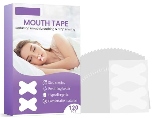 EONFAVE Mundpflaster Schlafen, 120 Stück Mouth Tape for Sleeping, Schnarchstopper Sleep Strips, Mundtapes zum Schlafen für Verbessert Schlaf und Atmung, Hilft Verhindern Schnarchen für Sleep