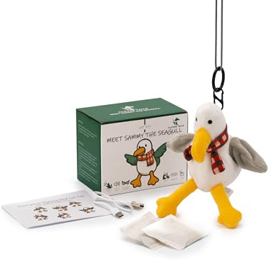 CLEVER TAILS Flappy Bird Cat Toy. He Automatically Flaps. Boredom-Busting For Indoor Cats, Flapping Seagull Toy, Fly Around with String, USB Rechargeable, Catnip Included, Supports UK Charities