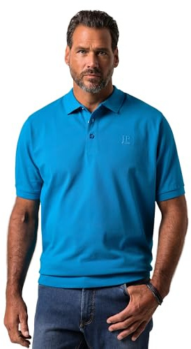 JP 1880 Herren große Größen Übergrößen Menswear L-8XL bis 8XL, T-Shirt, Poloshir, JP1880-Brustdruck, Bauchshirt, Piqué, aquamarin 3XL 712617760-3XL