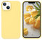 YINLAI für iPhone 14 Hülle Silikon,Handyhülle iPhone 14 Schutzhülle Slim Case Cover Liquid Silikon Gel Matte 3-Schicht Struktur Fallschutz rutschfeste Kratzfest HandyHülle für iPhone 14 6.1,Gelb