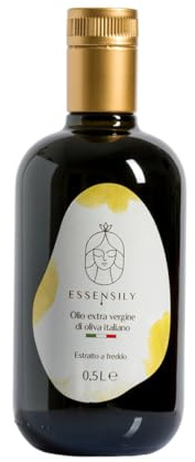 Olio Extravergine di Oliva 100% Italiano – Spremitura a Freddo – Raccolta Manuale – Bottiglia 500 ml – Essensily (1 Bottiglia)