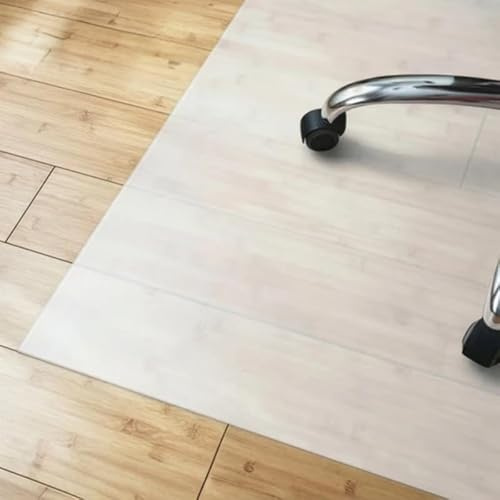 Floordirekt Bodenschutzmatte Neo Milky Semi-transparent – Milchweiße Bürostuhlunterlage aus Polypropylen (PP) – Für Hartböden wie Parkett & Laminat – Größe: 110x200 cm