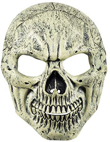 Boland 72238 - Gesichtsmaske Schädel, Kostüm-Accessoire, Halloween-Accessoire