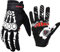 BRZSACR Fahrradhandschuhe Frühlingssommer Leichte Touchscreen Mountainbike Handschuhe Motorradhandschuhe Vollfingergel Gepolsterte Skelettentwurf für Damen Herren (Schwarz&Rot)(Neues Schwarzes.XL)