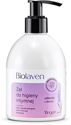 BIOLAVEN Intim Waschlotion Damen 300 ml - Sanfte Intimpflege Damen und Herren - Intimwaschlotion mit pH-Ausgleich - Mit Duft von Lavendel und Trauben