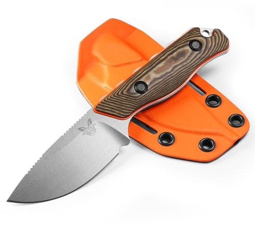 Benchmade Unisex-Erwachsene 15017-1 Hidden Canyon Hunter, Schokolade/Braun/Ahorn, Orange G10 – Satin-Finish