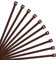 XINGO Brown Cable Ties Pack of 500, 250mm x 3.6mm,Premium Nylon Durable Zip Ties, Self-Locking UV Resistant Nylon Plastic Wire Ties for Indoor and Outdoor