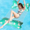Lit de natation gonflable, hamac gonflable, hamac à eau, fauteuil de piscine, salon gonflable, hamac pour adultes et enfants (bleu)