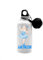 PRS/Spotapplick borraccia in alluminio da 500ml. con doppio tappo a vite e moschettone ideale per la danza ballerina personalizzabile nome cognome iniziali (Azzurro)