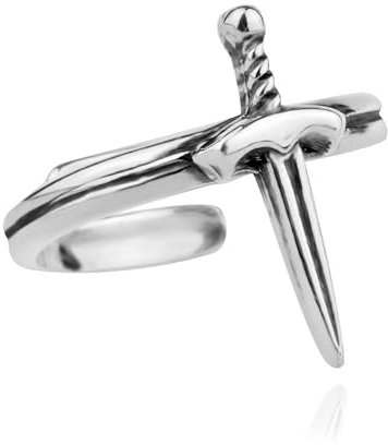 SALE! Schwert Offene Dolch Ringe Sterling Silber 925 Minimalistisch Boho Stapelbar Verstellbare Größe Wickeln Schmuck