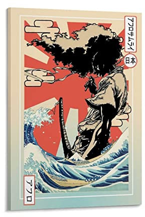 Anime-Poster Afro-Samurai, japanischer Stil, Posterdrucke auf Leinwand, Heim-Wanddekoration, Bilderdruck, modernes Familien-Schlafzimmer, Dekor-Poster, 30 x 45 cm