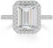 DJMJHG 100% 925 Sterling Silver 6ct Emerald Cut Created Moissanite Diamond Engagement Rings for Women Fine Jewelry 6