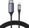 JUCONU Câble Adaptateur HDMI pour iPhone, 1080P HD Câble HDMI Moniteur de Projecteur Converter Compatible avec iPhone/iPad/iPod(4m, Gris)