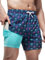 Arcweg Short de Bain pour Homme 2 en 1 avec Boxer doublé pour Homme avec Doublure de Compression Short de Plage à séchage Rapide Flamant à la Noix de Coco M(EU)