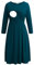 Smallshow Nursing Dresses Robe d'allaitement maternité à Manches 3/4 pour Femmes Teal XL