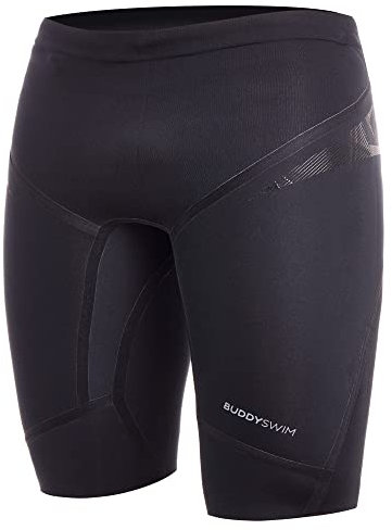 BUDDYSWIM Freiwasser-Schwimmanzug Neopren-Schwimmhose 5/3 mm. Schwimmanzug für Männer. Neoprenanzug für Frauen. Kälte-Isolierung Hose. (DE/NL/SE/PL, Alphanumerisch, XL, 3XL, Regular, Regular, Schwarz)