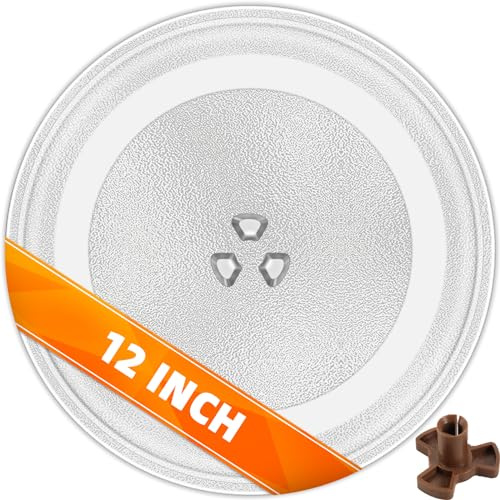 12 Microwave Replacement Turntables, Microwave Glass Plate Compatible with Replacement Part of W11367904/ W10337247/ AP6892124/ W11335034/ WPW10337247 etc – Dishwasher Safe