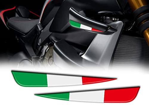 STATUZ Für Ducati Streetfighter V4 V4S V4SP Italienische Tricolor-Flaggen Für Flügel 3D Winglet Flank Sticker Decal Schmücken
