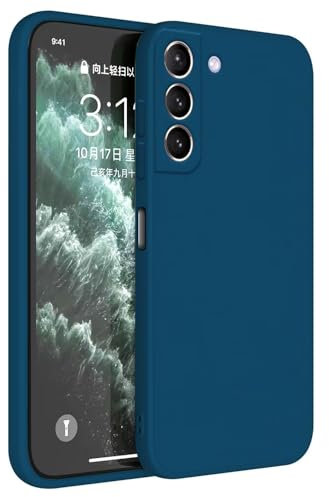 Topme Coque pour Samsung Galaxy S21 (6.2 inches) Etui Housse, Protecteur de Peau en Silicone TPU - Bleu Saphir