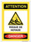 AUA SIGNALETIQUE - Panneau De Signalisation en PVC Rigide et Compact 1.5 mm. (121 x 170 mm, Attention Risque de Noyade Danger)