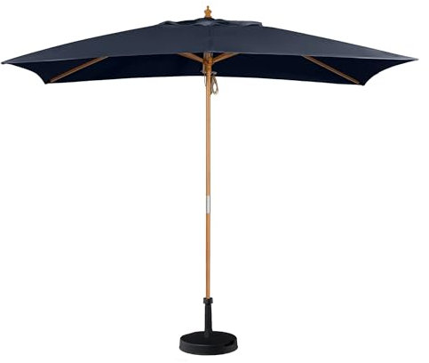 Harbour Lifestyle Kratos 3m x 2m Wooden Parasol in Navy