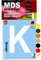 MDS Brand 10cm Design Buchstaben Aufkleber Selbstklebende Klebebuchstaben | Wetterfest Alphabet zum Aufkleben für Briefkasten, Auto, Mülltonne, Vinyl Buchstaben für Außen & Innen (Weiss, K)