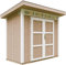 Gartenhaus Premium Qualität 3m² - L161xW294cm- All-Inclusive-Set mit Boden, Bitumen-Dachziegeln, Farbset- Hochwertiger Geräteschuppen aus Holzwerkstoffplatten LP Smartside - M901A Terra Brown