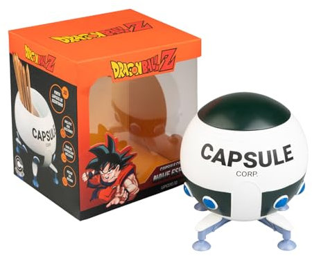 Lapicero escritorio Dragon Ball Z Capsule Corp - Figuras Dragon Ball Manga : Portalápices escritorio - Oganizador escritorio con tapadera | Accesorio anime papelería - Decoracion habitacion juvenil