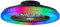 Lightbox LED Deckenlampe mit Ventilator & Rahmen in Kristalloptik & RGB Front Light & CCT Center Light - dimmbar per Fernbedienung - schwarze Deckenleuchte - Ø 49 cm - aus Kunststoff/Metall