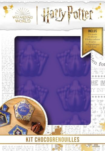 Harry Potter - Kit de pâtisserie et moules Chocogrenouilles: coffret avec 1 moule, 8 boîtes-cadeaux, 8 cartes holographiques et 1 livret