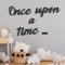 Once Upon a Time-Schild, Lesebuchstaben, Deko-Schild, Holz-Leseecken-Dekoration für Kinderzimmer und Stick-Wandkunst für Schule, Klassenzimmer, Kinderzimmer, Spielzimmer-Dekoration (schwarz)