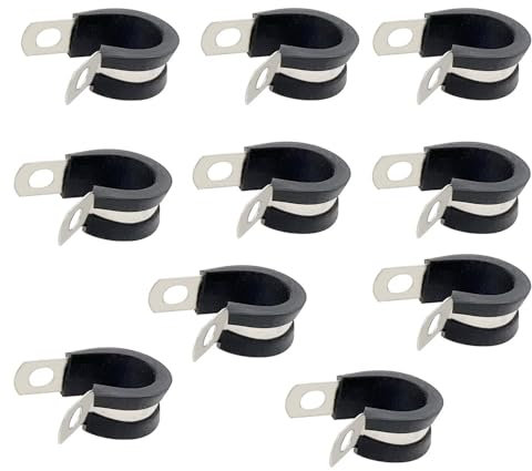 NICAVKIT Set di 10 fascette stringicavo in gomma P da 16 mm