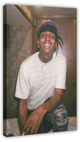 bnyesa Rap-Ski-Maske The Slump God, Poster, Leinwand-Poster, Schlafzimmerdekoration, Landschaft, Büro, Raumdekoration, Geschenk, 30 x 45 cm