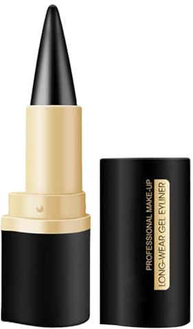 Langlebiger Gel-Eyeliner – Matter, Schnell Trocknender Eyeliner | Silberner/grauer/brauner/schwarzer Eyeliner-Stift, Wasserfest, Wischfester Eyeliner-Stift Natürliche Schwarze Eyeliner-Creme
