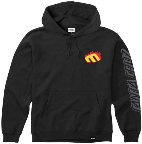 Etnies x Santa Cruz Flame Hoodie - Schwarz, Schwarz, X-Large