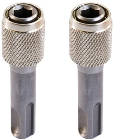 Xiciki 2PCS SDS-Plus Drill Chuck Adapter SDS Adapter Set 1/4 Inch Hex Socket, Telescopic Converter for Hammer Drills, SDS Chuck Adapter for Hammer Drills Light Picks