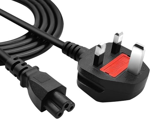 WuKingNan C5 Cloverleaf Connection Power Supply Adapter Cord Mains Cable Lead UK Plug for Laptop Adapter Charger For Acer Dell HP Compaq Sony Vaio Toshiba Lenovo Samsung Asus