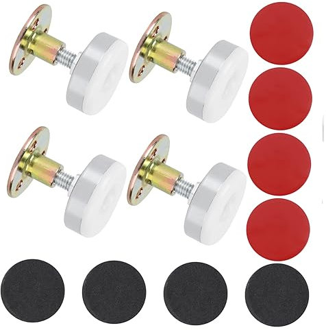 ETHZZLE 4pcs Bedside Anchor Bed Frame Holder for Wall Bed Frame Stabilizer Bed Anti-sloshing Actuator Sofas Anti-shake Tool Bunk Beds Beside Anti-sloshing Actuator Stainless Steel Black