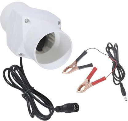 Inlines-Lüftungsventilator, 12 V, Strom für Toiletten und Büros, einfache Installation, für 20/25/32/40/46 mm Löcher
