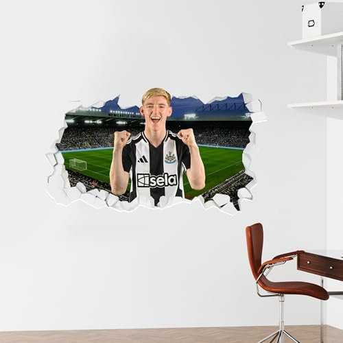 Themed Newcastle United Football Club - Gordon 24/25 Broken Wall (180cm width x 100cm height)