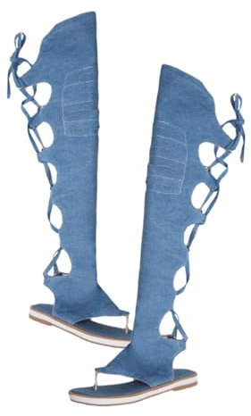 ROMISBABA Estivi Roman Style Con Design e Hollowed Out Blu Taglia Per Passeggiate e Shopping