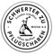 Die Staffelei Sticker „Schwerter zu Pflugscharen - Frieden schaffen ohne Waffen“ / selbstklebende Aufkleber in verschiedenen Ausführungen mit Infokarte (2 x 3 Stück schwarz, 5cm & 10cm)
