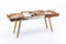 KADIMA DESIGN Sitzbank Ziegenfell/Massivholz Bank 120 x 40 x 52 cm | Polsterbank Flur Esszimmer Braun | Kleine Bettbank Fell | Dielenmöbel Flurbank