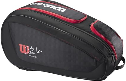 Wilson Bela Super Tour Padel-Tasche, Thermoguard-Schutz, Sichere Verschlüsse, Cleverer Stauraum, Müheloser Transport, Ultraleichtes Design