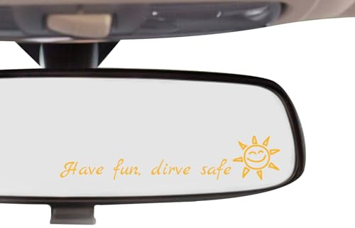 Tinoaly 10 Stück Drive Safe Aufkleber für Autospiegel, 10 Stile Sicheres Fahren Bunte Vinyl-Aufkleber für Rückspiegel und Fenster Lustiges Autozubehör Männer und Frauen