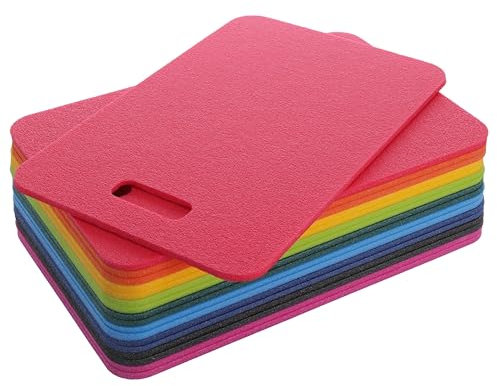 Melan-Store Yate 18er Set Sitzkissen – wasserdichte Outdoor Sitzunterlagen Viereckig mit Griff – Bunte Stuhlkissen in Regenbogenfarben – Ideal für Kindergarten, Schule, Ausflüge & Garten