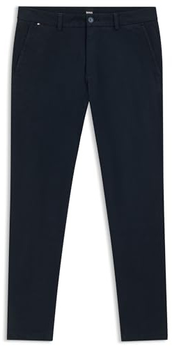 BOSS Herren H-Kaiton1 Slim-Fit Hose aus elastischer Baumwoll-Gabardine