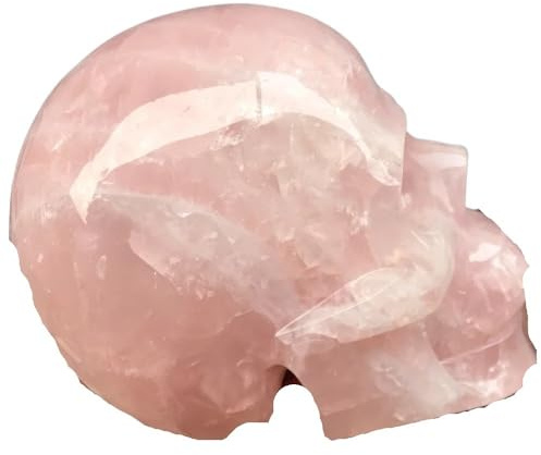 1PC 800-850g Rose Kristall Edelsteine Quarz Schädel Geschenke Dekorationen Gemstone Stone
